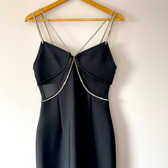 Bella Barnett - New Crystal Black Maxi Cocktail Dress Fits Like a Glove - Picture 1 of 5